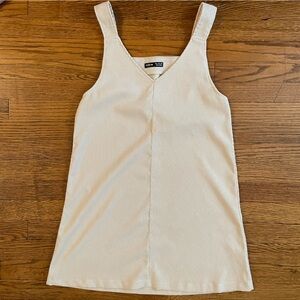 Shein Cream Corduroy Mini Dress